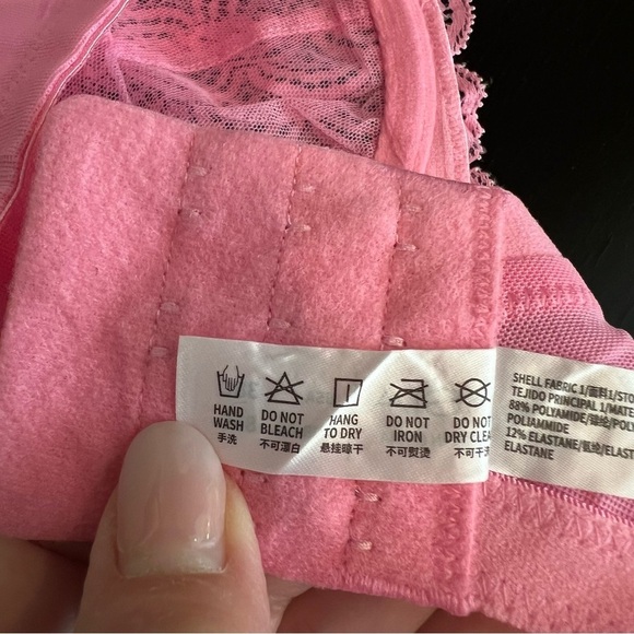 Mermaid Scales bubblegum pink Lace Full Coverage Plus Size Underwire Bra 38C NIB - Picture 7 of 13